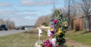 PHOTO Flowers Left At Place Where Madison Brooks Was Hit By Car