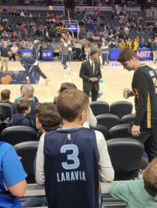 PHOTO Kid Wearing Only Jake LaRavia Jersey In Fedex Forum During Game