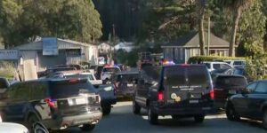 PHOTO Law Enforecement Surrounding Farm In Half Moon Bay After Shooting