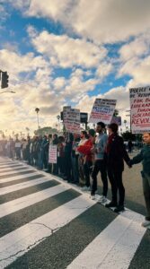 PHOTO Line Of Protesters Holding Hands In The Street For Tyre Nichols