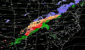 PHOTO Map Showing Ice Storm In United States Is Covering Hundreds Of Miles Across A Dozen States