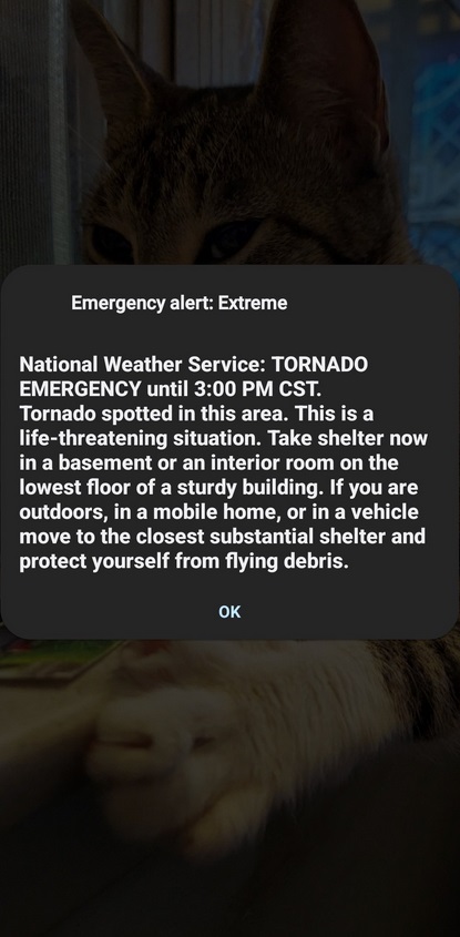PHOTO Of Mobile Emergency Alert Houston Resident's Got On Their Phone ...