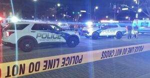 PHOTO Of Police Presence On The Strip In Tuscaloosa Alabama Where The Darius Miles Shooting Took Place