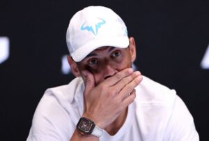 PHOTO Rafael Nadal Wearing $100 Hat While Crying Over Loss Tonight