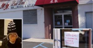 PHOTO Sign On Dance Studio In Monterey Park That Says It's Closed Due To Tragedy