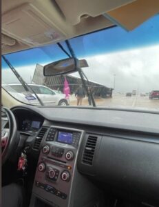 PHOTO Terrifying Picture Of Semi-Truck Overturned On Beltway In Pasadena From Tornado