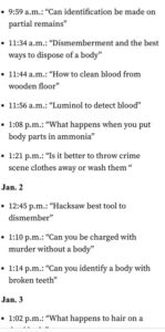 PHOTO Timestamps Show Brian Walshe Was Googling Things About How To Dispose Of His Wife's Body At All Hours Of The Day And Night