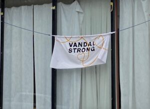 PHOTO Vandal Strong Banner In Remembrance Of University Of Idaho Students Ethan Chapin Xana Kernolde Madison Mogen And Kaylee Goncalves