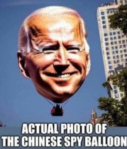 PHOTO Actual Photo Of The Chinese Spy Balloon Joe Biden Meme