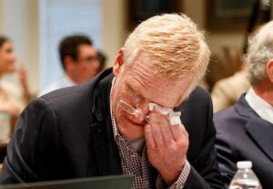 PHOTO Alex Murdaugh Wiping Tears Away With A Tissue While Still Wearing His Glasses