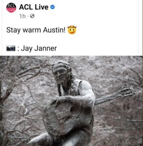 PHOTO Austin TX Doesn't Want You To Turn Into A Frozen Statue During Storm