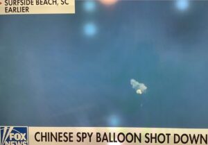 PHOTO Close Up Of Chinese Spy Balloon Being Shot Down In Surfside Beach South Carolina