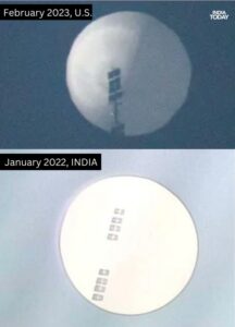 PHOTO Comparing Spy Balloon Over US This Year And Over Andaman In 2022