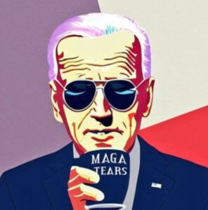 PHOTO Joe Biden Drinking MAGA Tears Out Of A Mug Meme