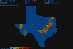 PHOTO Map Showing Where 365K Are Without Power In Texas Due To Freeze