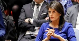 PHOTO Nikki Haley Crossing Her Hands And Trying To Be Polite