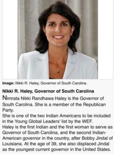 PHOTO Nikki Haley Is A Proud Young Global Leader At WEF