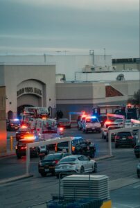 PHOTO Of Cielo Vista Mall Entrance Blocked Off During Mass Shooting