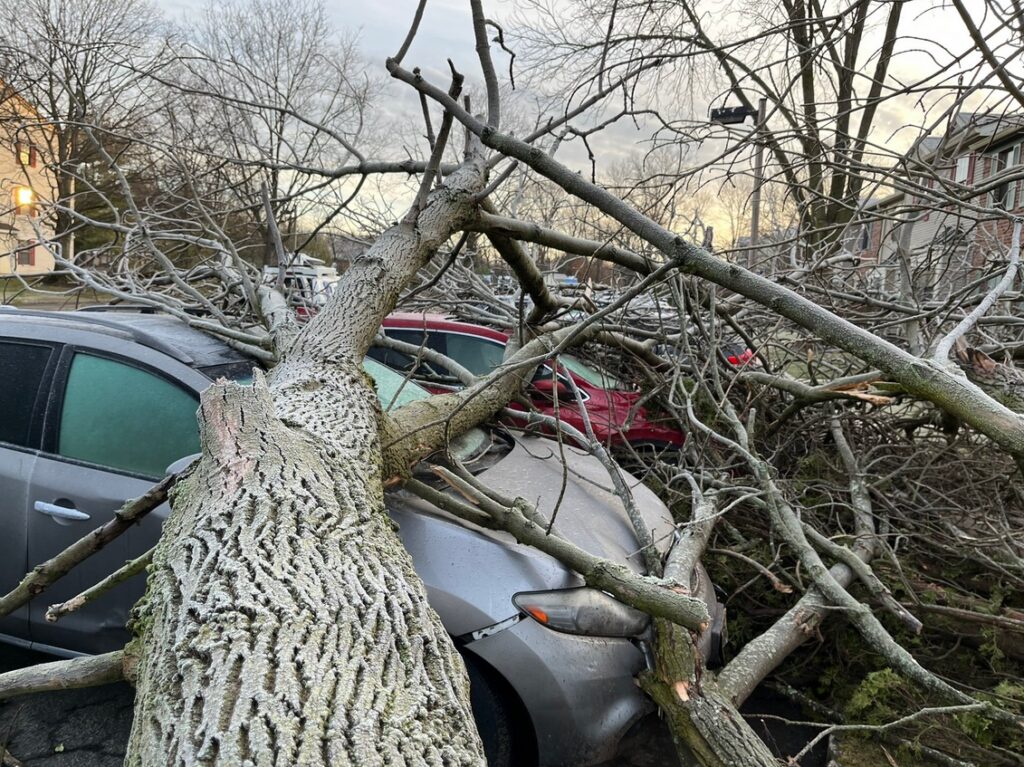 PHOTO Of Tornado Damage At Lawrence Square Village In New Jersey