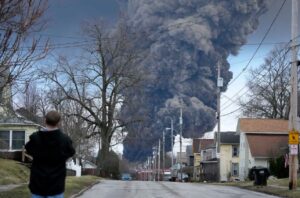 PHOTO Of Toxic Train derailment In East Palestine Ohio 