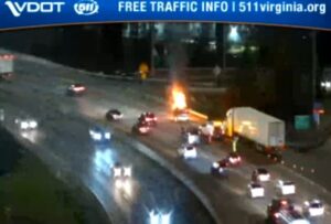 PHOTO Of Vehicle On Fire At Exit 74 Downtown Expressway On I-95
