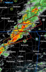 PHOTO Path Of Tornado That Touched Down In Ripley MS Extended For Miles