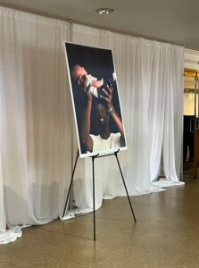 PHOTO Portrait Of Tyre Nichols And His Son On Display Outside The Church Sanctuary During His Funeral Service