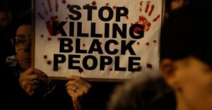 PHOTO Stop Killing Black People Blood On Hands Sign At Tyre Nichols' Protests