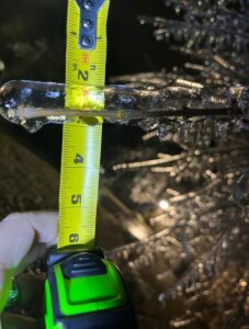 PHOTO Tape Measurement Shows 1 Inch Ice Accumulation In Northwest Austin