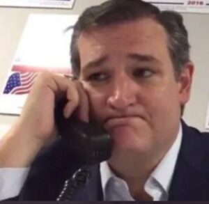 PHOTO Ted Cruz When He Can't Find A Last Minute Flight To Cancun During Texas Ice Storm Meme