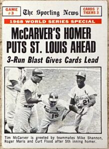 PHOTO Tim Mccarver On The Front Page Of The Sporting News In 1968