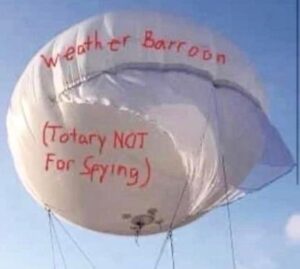 PHOTO Weather Barroon Totary Not For Spying Donald Trump Spy Balloon Meme