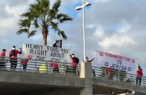 PHOTO White Supremacists Holding Banners In Florida That Say Henry Ford Was Right About The Jews