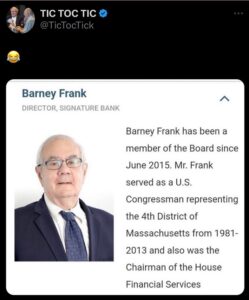 PHOTO Barney Frank's Full Bio At Signature Bank