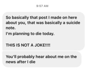 PHOTO DM Audrey Hale Sent To Her Friend Saying She's Planning To Die And This Is A Suicide Note