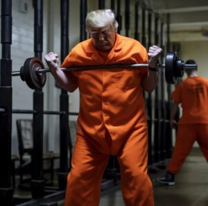 PHOTO Donald Trump Trying To Lift Weights In Prison