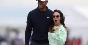 PHOTO Erica Herman Looking Like She Won The Gold Digger Lottery Mouth Wide Open Thrilled Side By Side With Tiger Woods
