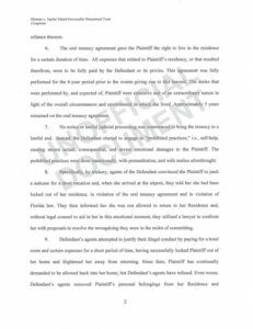 PHOTO Full Document Erica Herman Suing Tiger Woods' Trust For Wrongful Eviction 