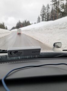 PHOTO I-80 In Donner Pass California Is Still An Ice Rink And Very Few Drivers Are Attempting To Drive On It