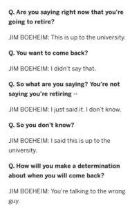 PHOTO Jim Boeheim Basically Said You'd Have To Talk To Syracuse On Him Retiring Instead Of Just Coming Out And Saying He's Retiring