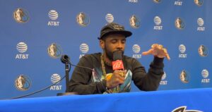 PHOTO Kyrie Irving Wearing Flat Brimmed Organic Negrow Hat For The 5th Time This Season