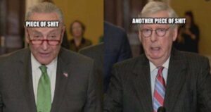 PHOTO Mitch McConnell And Chuck Schumer Piece Of Sht And Another Piece Of Sht Meme