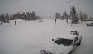 PHOTO Nobody Driving Highway 89 In Donner Pass California Because You Could End Up Stuck In The Snow