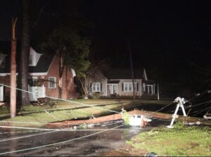 PHOTO Of Downed Power Lines In Amory Mississippi