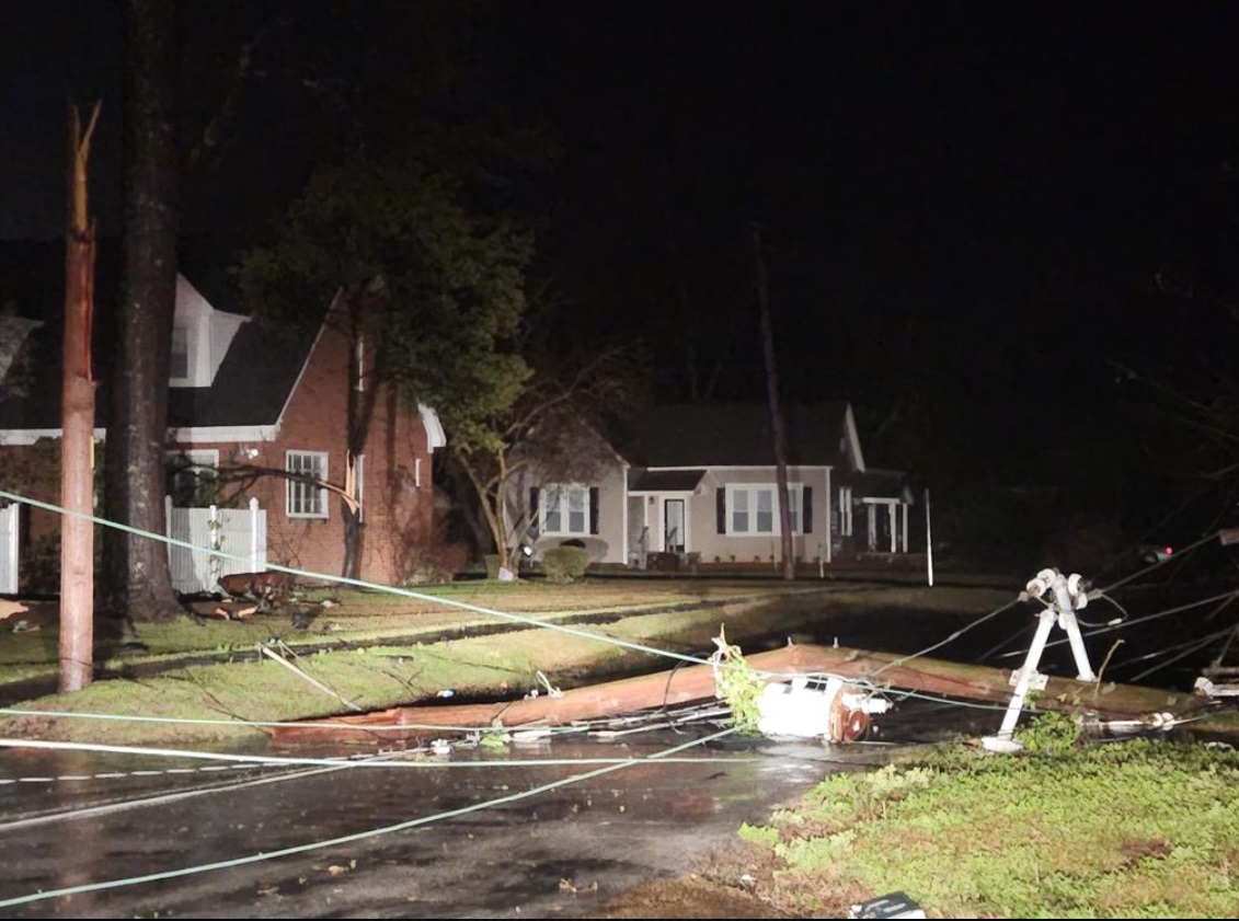 PHOTO Of Downed Power Lines In Amory Mississippi