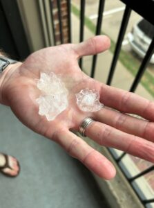 PHOTO Of Golf Ball Sized Hail That Landed In Clear Fork TX