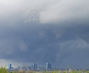 PHOTO Of Massive Tornado Hanging Over Downtown Fort Worth Texas Like A Giant Spaceship