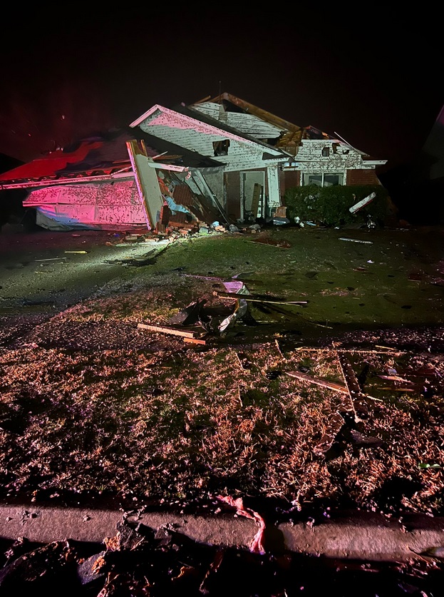PHOTO Of What's Left Of Houses Damaged By Tornado In Norman OK Off