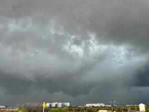 PHOTO Rotating Wall Cloud Near Downtown Fort Worth Before Tornado Touched Down