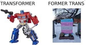 PHOTO Transformer Vs Former Trans Audrey Hale Meme